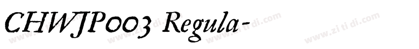 CHWJP003 Regula字体转换
